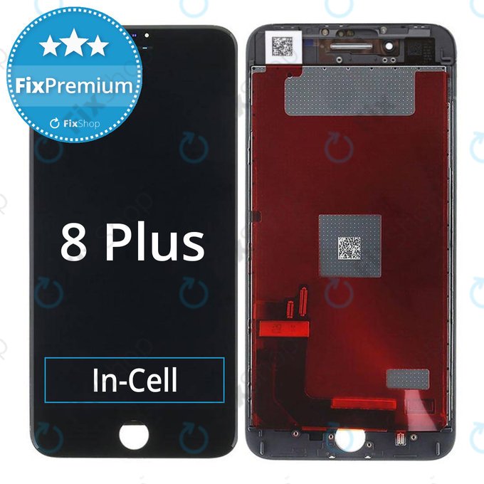 Apple iPhone 8 Plus - LCD Display + Touchscreen Front Glas + Rahmen (Black) In-Cell FixPremium