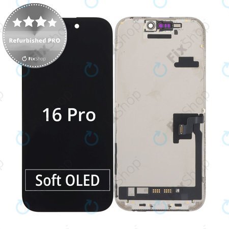 Apple iPhone 16 Pro - LCD Display + Touchscreen Front Glas + Rahmen Refurbished PRO