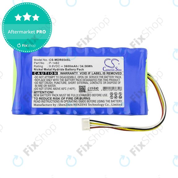 Akku batterie für Chauvin Arnoux 6116, 8335, Scopix Mobiles Oscilloscope II, Megger CA 6543, 3600mAh, Ni-MH, 9.6V, P-1482, HQ