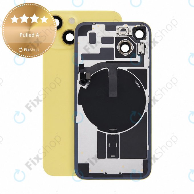 Glas der Rückabdeckung für iPhone 14, Yellow, Pulled A