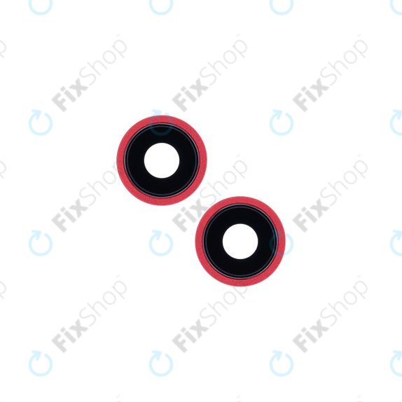 Apple iPhone 13, 13 Mini - Rückfahrkameraglas mit Rahmen (Red)
