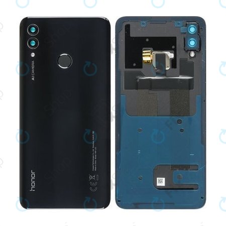 Huawei Honor 10 Lite - Akkudeckel + Fingerprint Sensor (Midnight Black) - 02352HAE Genuine Service Pack
