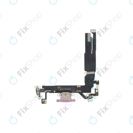 Apple iPhone 16 - Ladestecker Ladebuchse + Flex Kabel (Pink)