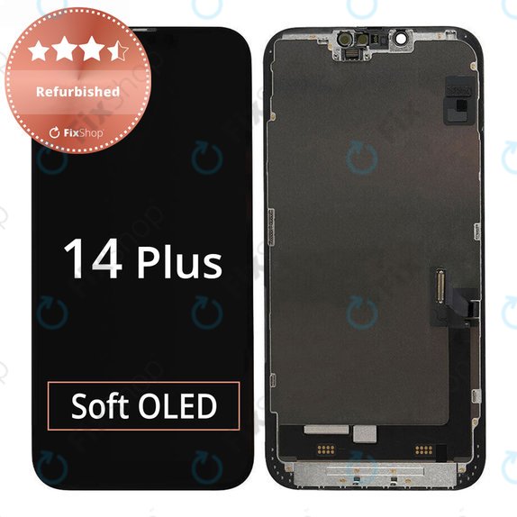 Display für iPhone 14 Plus, Touchscreen-Glas mit Rahmen, Refurbished