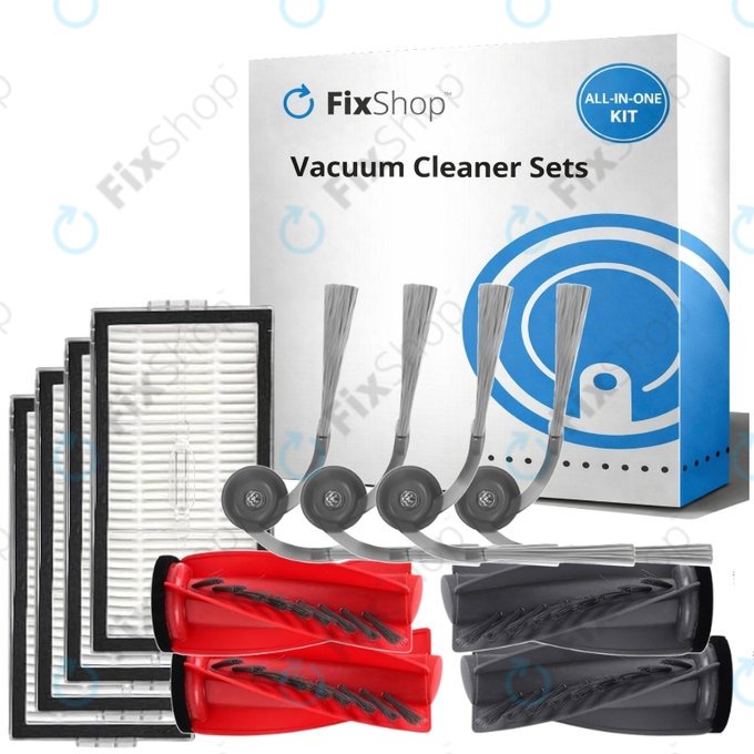 Ersatzteilset für Roborock Qrevo Edge 2 Pro (2x Hauptbürste, 4x Filter, 4x Seitenbürste)