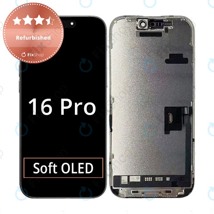 Apple iPhone 16 Pro - LCD Display + Touchscreen Front Glas + Rahmen Refurbished