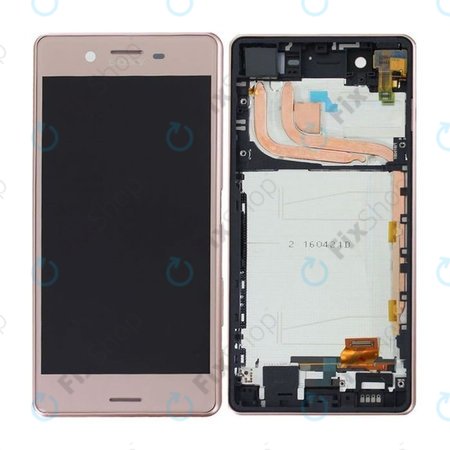 Sony Xperia X Performance F8131, F8132 - LCD Display + Touchscreen front Glas + Rahmen (Rosa) - 1302-3696