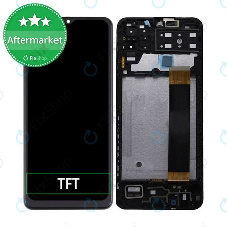 Samsung Galaxy M13 M135F - LCD Display + Touchscreen Front Glas + Rahmen (Black) TFT