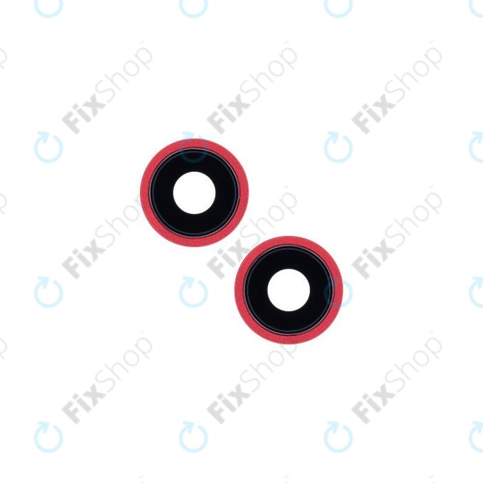Apple iPhone 13, 13 Mini - Rückfahrkameraglas mit Rahmen (Red)