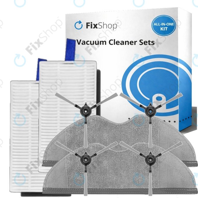 Ersatzteilset für Xiaomi Robot Vacuum E5 (2x Filter, 4x Seitenbürste, 2x Wischtuch)
