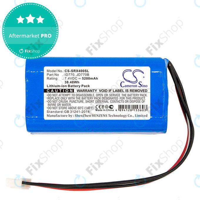 Akku batterie für Sony Srs-Xb40, Srs-Xb41, 5200mAh, Li-Ion, 7.4V, ID770, HQ