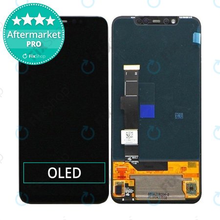 Xiaomi Mi 8 - LCD Display + Touchscreen Front Glas (Black) OLED