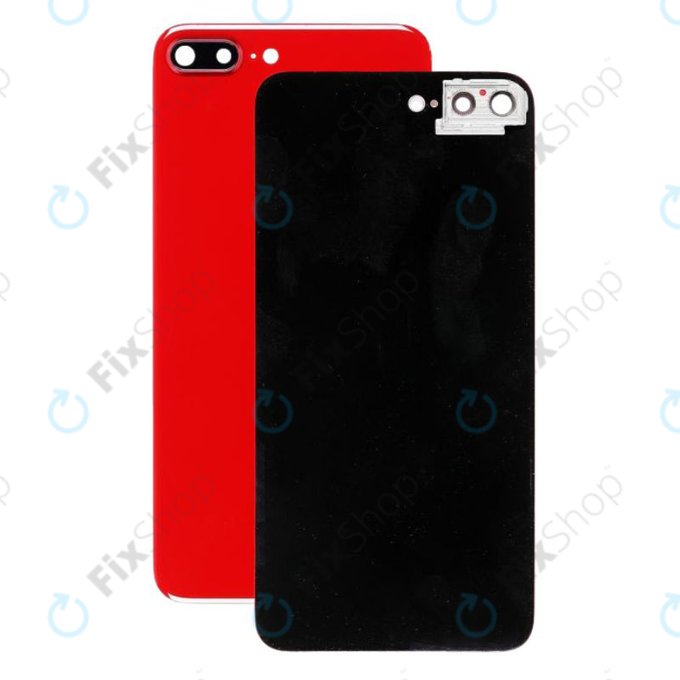 Apple iPhone 8 Plus - Backcover Glas mit Kamerahalterung (Red)
