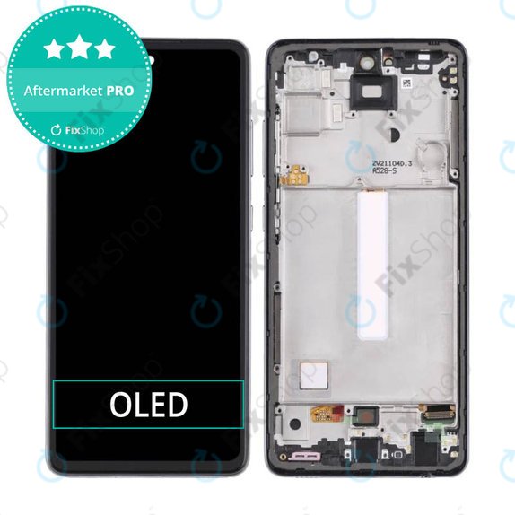 Samsung Galaxy A52 5G A526B, A52s 5G A528B - LCD Display + Touchscreen Front Glas + Rahmen (Awesome Black) OLED