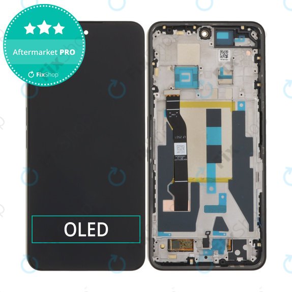 Nothing Phone (3a) Pro - LCD Display + Touchscreen Front Glas + Rahmen (Black) OLED