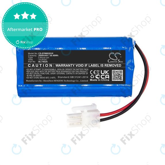 Akku batterie für Ecovacs Deebot M82, Tesla RoboStar T50, T60, T80 Pro, 2600mAh, Li-Ion, 14.8V, BL7402A, HQ