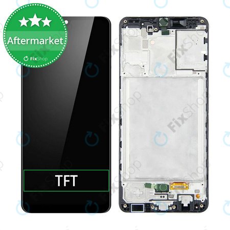 Samsung Galaxy A31 A315F - LCD Display + Touchscreen Front Glas + Rahmen (Prism Crush Black) TFT