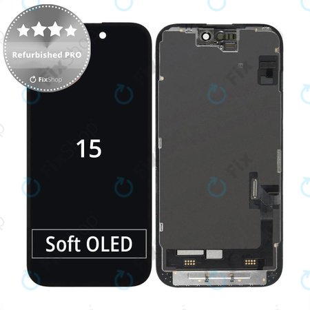 Apple iPhone 15 - LCD Display + Touchscreen Front Glas + Rahmen Refurbished PRO