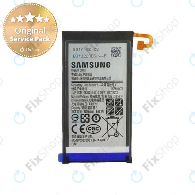 Samsung Galaxy A3 A320F (2017) - Akku Batterie EB-BA320ABE 2350mAh - GH43-04677A Genuine Service Pack
