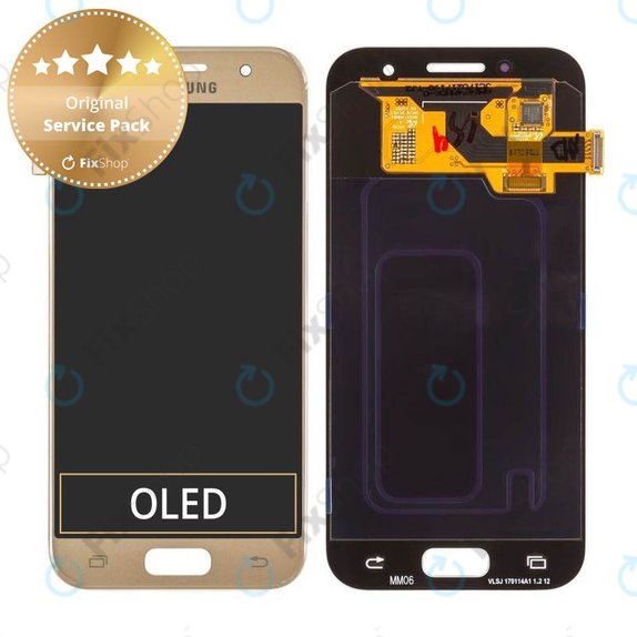 Samsung Galaxy A3 A320F (2017) - LCD Display + Touchscreen Front Glas (Gold Sand) - GH97-19732B, GH97-19753B Genuine Service Pack