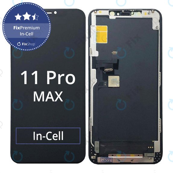 Display In-Cell FHD für iPhone 11 Pro Max, Touchscreen-Glas mit Rahmen, FixPremium