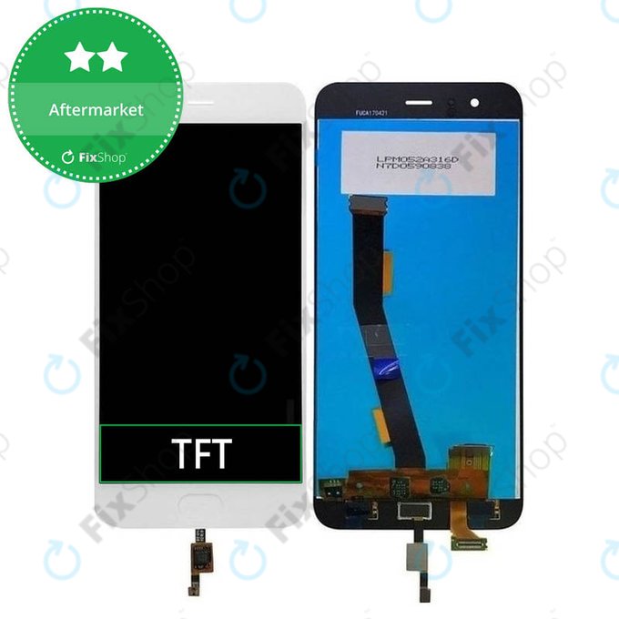 Xiaomi Mi 6 - LCD Display + Touchscreen Front Glas (White) TFT