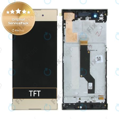 Sony Xperia XA1 G3121 - LCD Display + Touchscreen Front Glas + Rahmen (Gold) - 78PA9100040, 78PA9100120, 78PA9100080 Genuine Service Pack