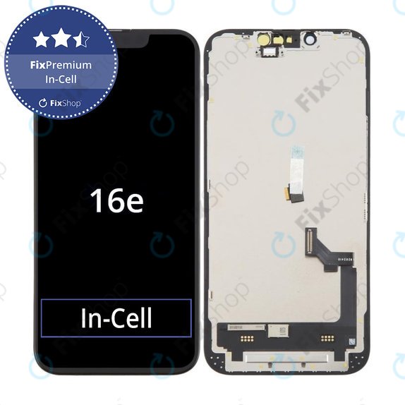 Display In-Cell FHD für iPhone 16e, Touchscreen-Glas mit Rahmen, FixPremium
