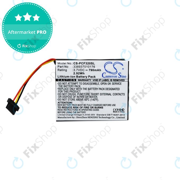 Batterie für Pioneer AVIC-F320BT, 790mAh, Li-Ion, 3.7V, 338937010176, HQ