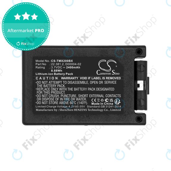 Akku batterie für Tele Radio TG-TXMNL, 2400mAh, Li-Ion, 3.7V, D00004-02, HQ