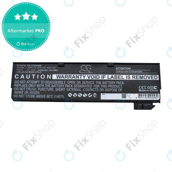 Batterie für Lenovo ThinkPad X240, X250, X260, S440, T440, T550, T560, 4400mAh, Li-Ion, 11.1V, 45N1132, HQ