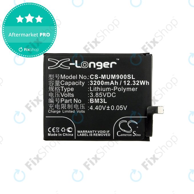 Akku Batterie für Xiaomi Mi 9, 3200mAh, Li-Pol, 3.85 V, BM3L, HQ