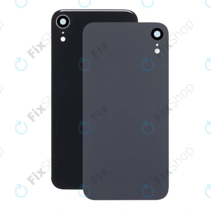 Apple iPhone XR - Backcover Glas + Kameraglas (Black)