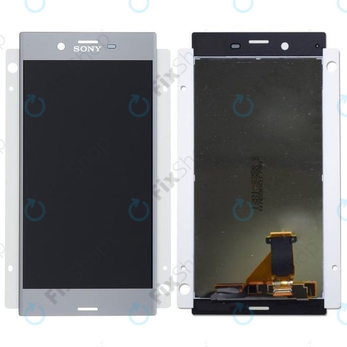 Sony Xperia XZ F8331 - LCD Display + Touchscreen Front Glas (Silber) - 1304-9086 Genuine Service Pack