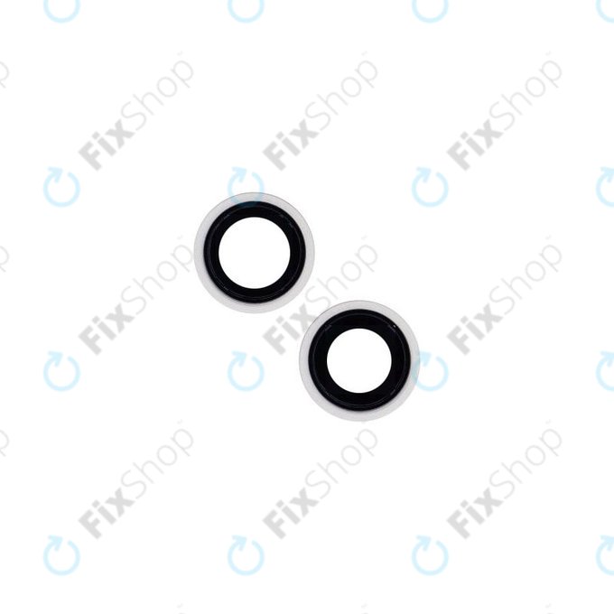 Apple iPhone 14, 14 Plus - Rückfahrkameraglas mit Rahmen (Starlight) - 2Stk