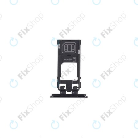 Sony Xperia 1 - SIM + SD Steckplatz Slot (Black) - 1319-0237 Genuine Service Pack