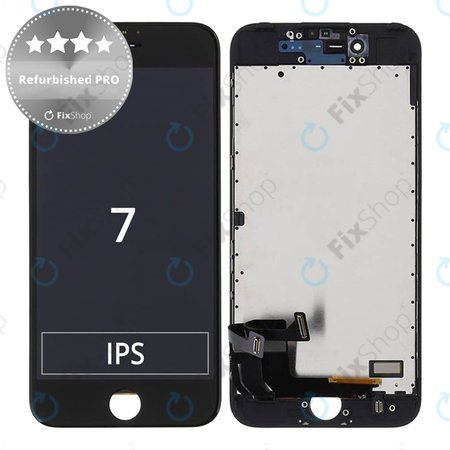 Apple iPhone 7 - LCD Display + Touchscreen Front Glas + Rahmen (Black) Refurbished PRO