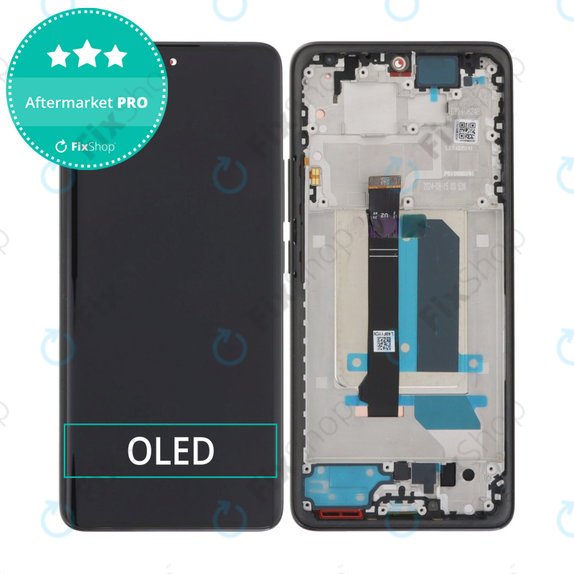 Xiaomi Redmi Note 14 Pro+ 5G 24094RAD4G - LCD Display + Touchscreen Front Glas + Rahmen (Midnight Black) OLED