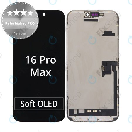Apple iPhone 16 Pro Max - LCD Display + Touchscreen Front Glas + Rahmen Refurbished PRO
