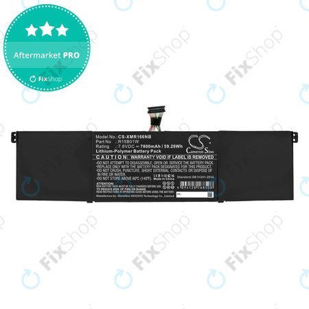 Akku batterie für Xiaomi Mi Pro 15.6 i3, i5, i6, 7800mAh, Li-Pol, 7.6V, R15B01W, HQ