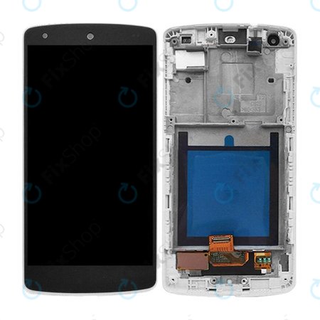 LG Nexus 5 D821 - LCD Display + Touchscreen front Glas + Rahmen (Weiß)