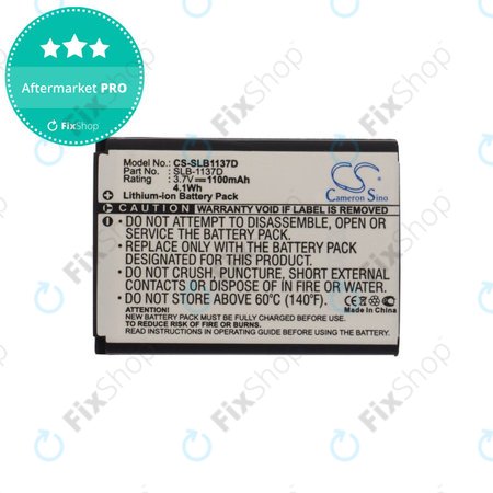 Batterie für Samsung NV100HD, 1100mAh, Li-Ion, 3.7V, SLB-1137D, HQ
