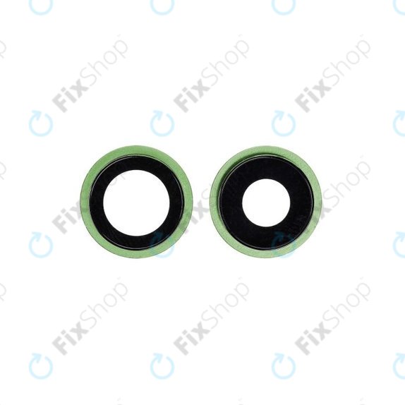 Apple iPhone 12, 12 mini - Rückfahrkameraglas mit Rahmen (Green) - 2Stk.