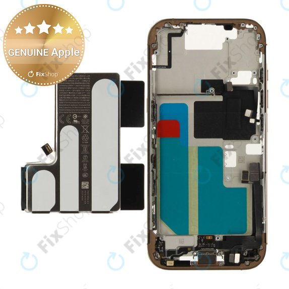 Mittelrahmen mit Batterie für iPhone 16 Pro | Desert Titanium | ZD076-00691 | Genuine Apple