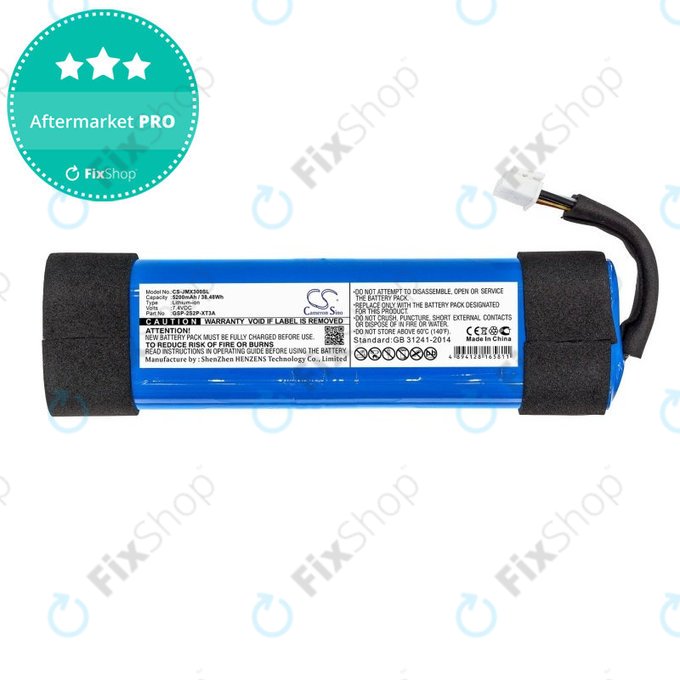 Batterie für JBL Xtreme 3, 5200mAh, Li-Ion, 7.4V, GSP-2S2P-XT3A, HQ