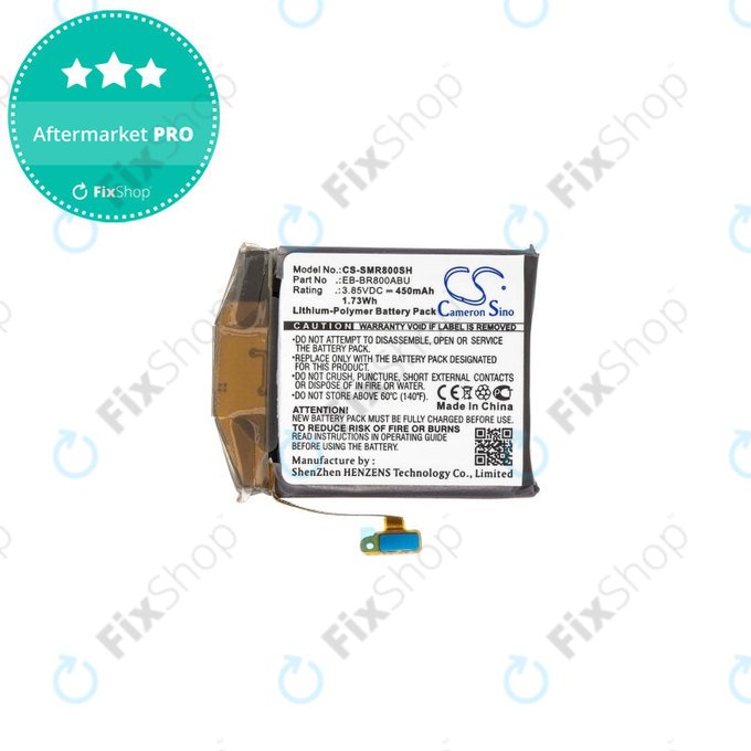 Akku Batterie für Samsung Galaxy Watch 46mm R800, 450mAh, Li-Pol, 3.85 V, EB-BR800ABU, HQ