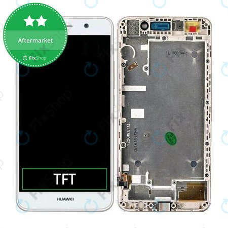 Huawei Y6 - LCD Display + Touchscreen Front Glas + Rahmen (White) TFT