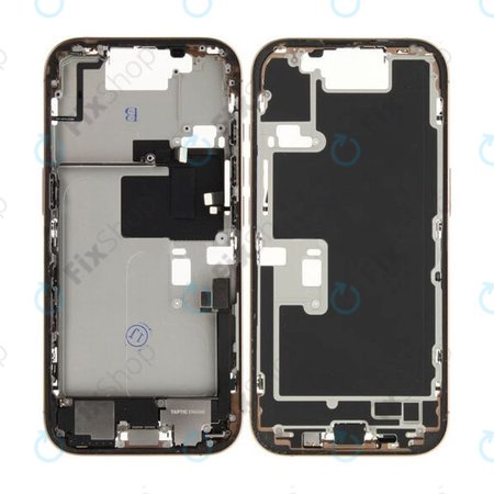 Apple iPhone 16 Pro - Mittelrahmen + Ein-/Ausschalter + Lautstärketasten (Desert Titanium)