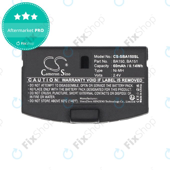 Batterie für Sennheiser, 60mAh, Ni-MH, 2.4V, BA150, HQ