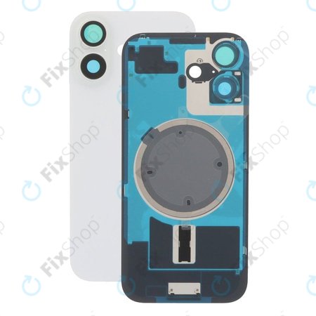 Apple iPhone 17 - Rückgehäuseglas + Kameraglas + Metallplatte + Magsafe-Magnet (White)